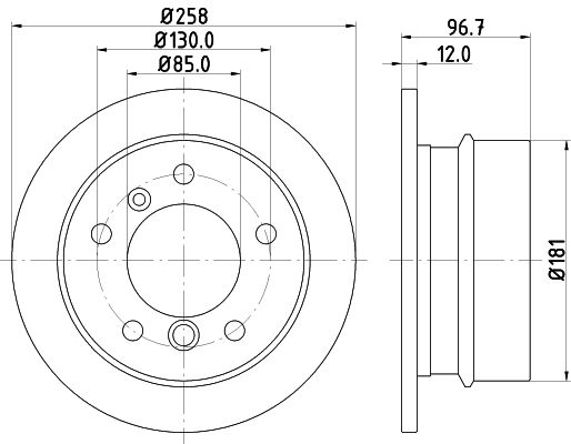 HELLA PAGID Bremžu diski 8DD 355 111-881